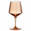 Calice da vino 450 ml 8.5 x 22 cm in vetro ambrato a coste - elegante