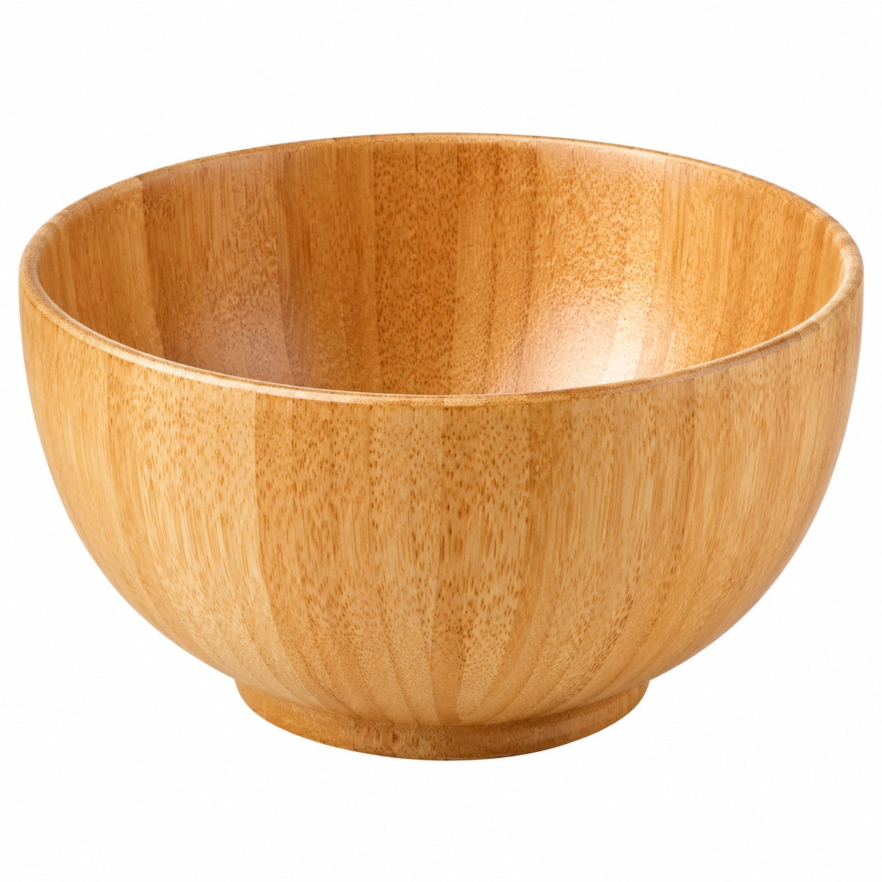 Ciotola 20 cm in legno di bambù marrone chiaro per servire - stile naturale