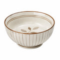 Ciotola in ceramica 20 cm beige con motivo foglie per servire