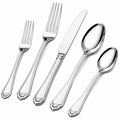 Set di posate in acciaio inox da 5 pezzi argento stile classico