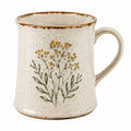 Tazza in ceramica 350 ml avorio con motivo floreale per bevande calde stile rustico