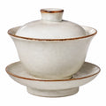 Tazza da tè con coperchio in ceramica 180 ml avorio - stile tradizionale