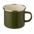 Tazza smaltata 400 ml in acciaio verde per bevande calde - stile retrò